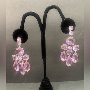 J. Crew Vintage Purple Crystal Drop Earrings